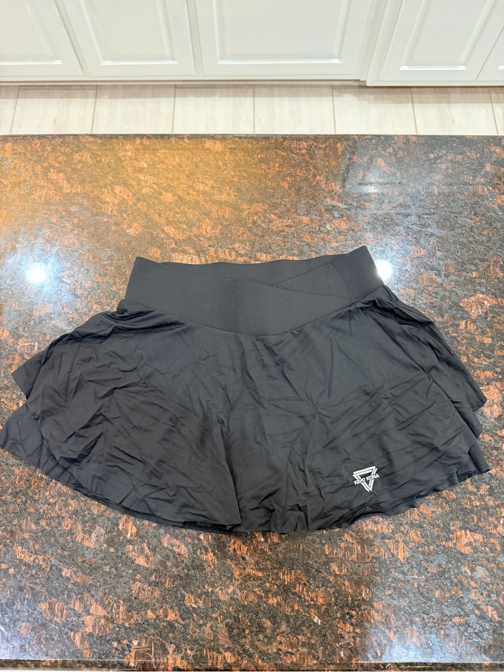 Keiki Kona Black Active Skort with Built-In Shorts